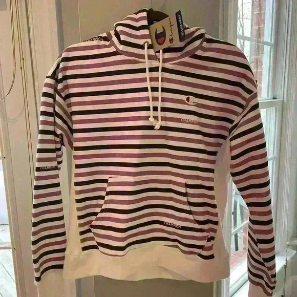 NWT Champion Women’s Reverse Weave All-Over Print Hoodie, Medium - Picture 1 of 15
